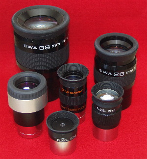 Eyepieces from TAL,Vixen,Celestron and Skywatcher